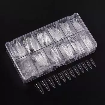 600 шт. бесследных D-образных полумесяцев для ногтей, прозрачные удлиненные ногти, ультратонкий инструмент для лака для ногтей, маникюрный салон своими руками 600 pcs