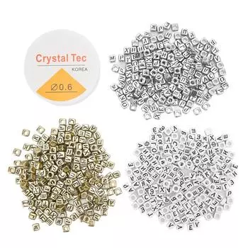 600 шт. бусины с буквами русского алфавита, легко вдеваемые, белые, золотые, серебряные, цветные бусины с буквами алфавита