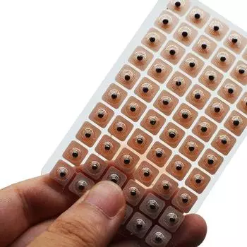 600 шт./лот, китайские магниты с покрытием, семена, наклейка, паста, массажные семена для ушей, акупунктурная терапия, аурикулярная акупунктура 600pcs