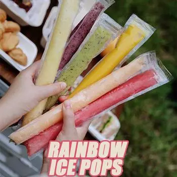 600 шт одноразовые пакеты для мороженого на палочке BPA Free морозильные трубки с застежками-молниями йогуртовые палочки соки фруктовые смузи мороженое Candy Pops