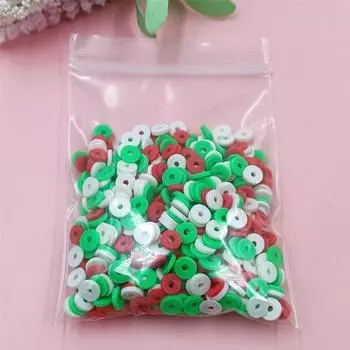 600 шт. плоских круглых 6 мм свободных бусин подвески изготовление ювелирных изделий мягкая глина материал ручной работы DIY ожерелье браслет Рождественская коллекция материал ручной работы 600Pcs 6mm