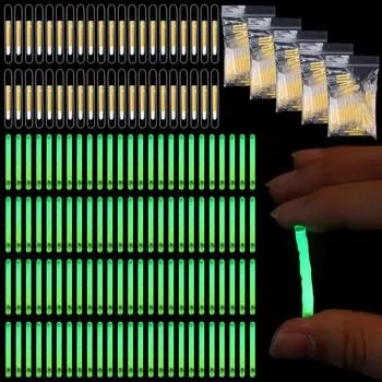 600 шт. рыболовных светящихся палочек оптом для поплавков 1,5-дюймовые мини-светящиеся палочки ночная рыболовная светящаяся палочка кончик удочки светящиеся палочки под водой