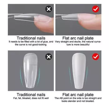600 шт. в коробке акриловые ногти накладные матовые разные стили наращивание ногтей пресс кончик ногтя мягкие аксессуары инструменты A6