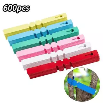 600 штук круглых этикеток для растений, 20 см регулируемые пластиковые бирки для растений и деревьев, водонепроницаемые подвесные садовые этикетки для улицы