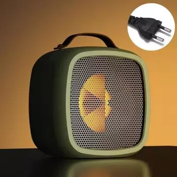 600 Вт 220 В Высокомощный Электрический Нагреватель Европейский Стандарт 2 Регулировка Скорости Воздушные Нагреватели Портативный Зимний Обогреватель Быстрый Нагрев EU белый