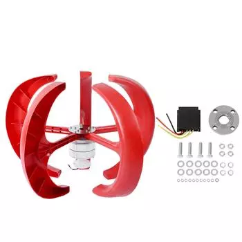 600 Вт DC12V Ветряная турбина Вертикальный ветрогенератор Комплект Оборудование для производства электроэнергии Комплект ветрогенератора Ветряная турбина белый