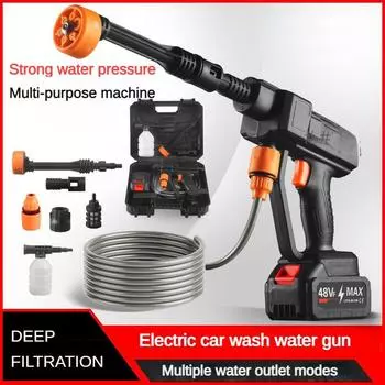 600 Вт новый беспроводной портативный водяной пистолет для мойки автомобиля, бытовая мойка высокого давления для автомобиля, перезаряжаемый самовсасывающий генератор пены, распылитель 3-cell batteries