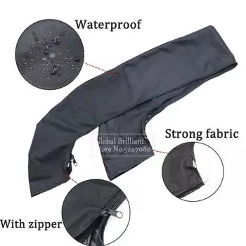 600D 4 Bow Bimini Top Cover Boot Cover No Frame Yacht Boat Cover With Zip Anti UV Waterproof Dustproof Cover Marine Accessories