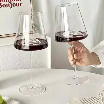 600ml Large Capacity Small Hill Goblet Crystal Glass Red Wine Glass Cup Grape Wine Champagne Glass Household Potbelly Glass Cup 1pcs чистый