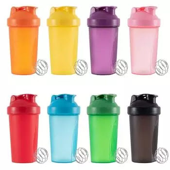 600ml Protein Powder Shaker Bottle Leak Proof Water Bottle for Gym Fitness Training Sport Mixing Cup with Scale Portable Cup 400ML оранжевый