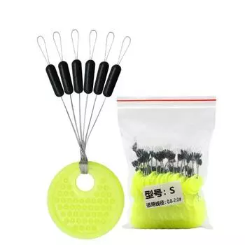 600pcs(100 групп) Принадлежности для рыбалки Рыбалка Поплавок Пробка Поплавок Космические бобы Озера Реки Море 2S-Black Cylinder