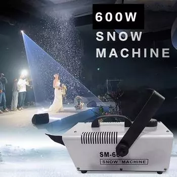 600W Remote Control Snow Machine Wedding Party Snowflake Making Machine Stage Effect Simulated Snowflake Sprayer