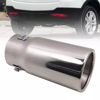 6026 Глушитель выхлопа, антикоррозийная модификация, нержавеющая сталь, диаметр 6,8 см, прочный глушитель для хвостового горла для Haima S5 серебряный