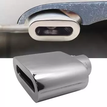 6028A Простой глушитель выхлопной трубы Практический защитный звукопоглотитель серебряный