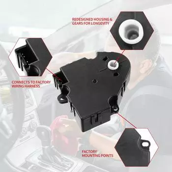 604106, 89018365, 52402588 Замена привода двери HVAC Blend для Chevrolet, Chevy, чёрный