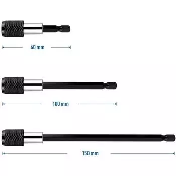 60/100/150 мм шестигранный быстросъемный самоблокирующийся удлинитель для электрической дрели-шуруповерта набор инструментов для отвертки