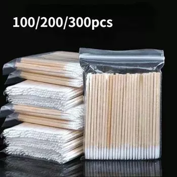 60/100/200/300 шт., деревянные тампоны для ногтей, чистые палочки, кончик бутона, деревянная ватная головка, корректор для деталей маникюра, средство для снятия лака, художественный инструмент