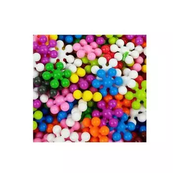 60/100/200 шт. Блочные игрушки 3D-дизайн Трехмерное вращающееся развлечение Стабильное распознавание цвета Многоцветные строительные блоки «Слива» Подарок на день рождения 60pcs