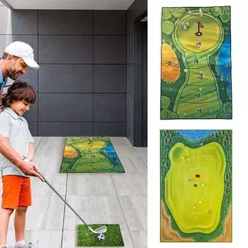 60*100 см набор для игры в мини-гольф с ударным ковриком из полиамидного волокна