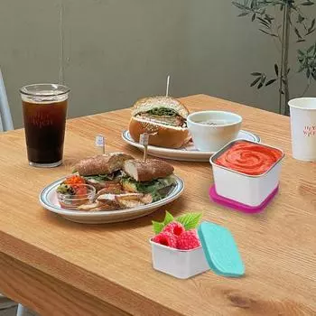 60/180 мл 1/6 шт. чашка для соуса с герметичной силиконовой крышкой, контейнеры для хранения продуктов из нержавеющей стали, кетчуп для пикника, закуски, штабелируемые банки для завтрака 60ML розы красного