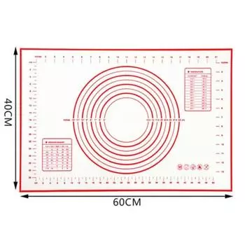 60*40 см силиконовый коврик для выпечки пиццы тестомес кондитерские кухонные инструменты для приготовления пищи красный