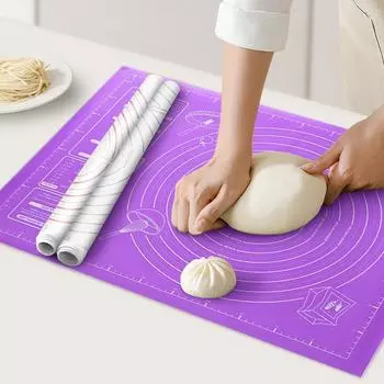 60/40 см силиконовый коврик для выпечки противень коврик для замешивания теста на кухне раскатывание теста пицца большой держатель для теста с антипригарным покрытием