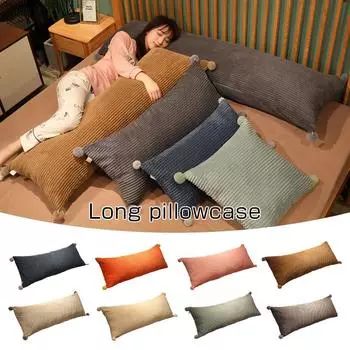 60/85/120/150 см Длинная наволочка для подушки Однотонная мягкая удобная двойная наволочка для сна Lover Длинная бархатная наволочка для тела 60x33cm