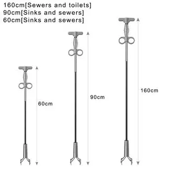 60/90/160 см. Крючок для чистки волос в ванной, инструмент для прочистки засоров в кухонной раковине, инструмент для прочистки канализационных труб, заглушка для отверстия в душевой трубе