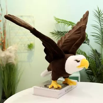 60/90cm Simulation Bald Eagles Birds Plush Stuffed Toys Funny Seagull Animal Cartoon Doll Soft Feathers Toy Decor Birthday Gift about 60cm
