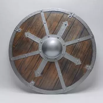 60,96 см. Деревянный щит, Средневековый щит викингов, Копия щита викинга, Щит средневекового воина