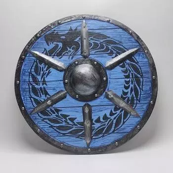 60,96 см. Деревянный щит, Средневековый щит викингов, Копия щита викинга, Щит средневекового воина