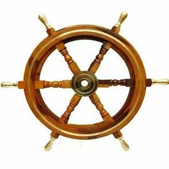 60,96 см морские латунные деревянные капитаны рулевое колесо с латунной ручкой, морское морское деревянное колесо корабля, рулевое колесо корабля