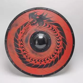 60,96 см Викинг Косплей Деревянный Щит Средневековый Костюм Щит Викинга Готов к битве Щит Викинга Рагнар Щит Викинга Круглый Декоративный Подарок