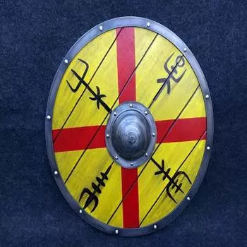 60,96 см Viking Vegvisir Shield King Finehair Vegvisir Plank Shield для любителей серии Vikings, подарок для нее