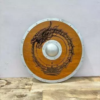 60,96 см вырезанная вручную средневековая фигурка дракона короля викинга настенный декор подарок