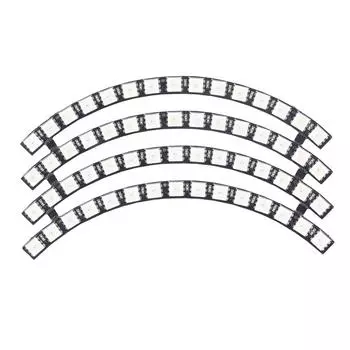 60-битная плата светодиодной лампы WS2812 5050 RGB круглый световой модуль для украшения домашней комнаты с поддержкой Microcont