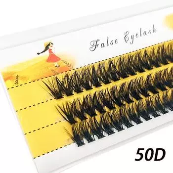 60 Clusters Soft Individual Eyelash Thick Criss-cross Cluster Lashes Eye Lash Extension 12mm