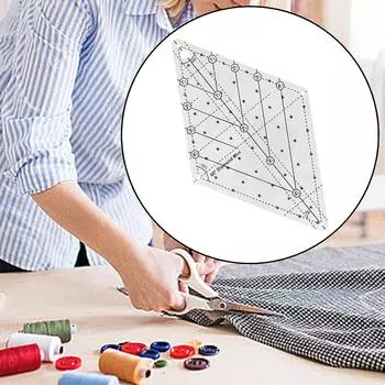 60 Degree Diamond Quilting Template Sewing Ruler Quilting Ruler Craft Ruler for Simple Quilting Designs Fittings S