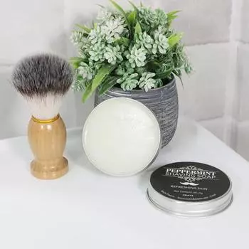 60 г мыла для бритья, натуральная богатая пена, удобное мятное освежающее мыло для бритья для дома 60g