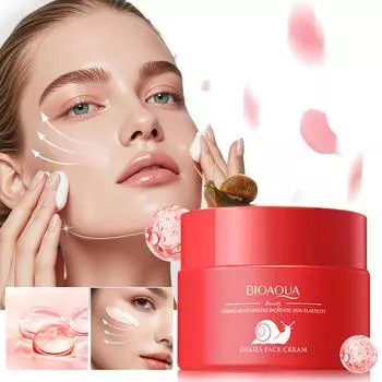 60 г Увлажняющий крем с муцином улитки Увлажняющий крем, обогащенный ниацинамидом и гиалуроновой кислотой Подходит для всех типов кожи 60G