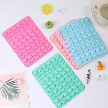 60-гнездная силиконовая форма для жевательных конфет, шоколада, желе, кубиков льда, пралине, карамелек, украшения тортов, инструмент для выпечки синий
