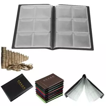 60 карманов для монет, коллекционный альбом, принадлежности для хранения монет, книга, держатель для монет, коллекционный альбом, случайный цвет