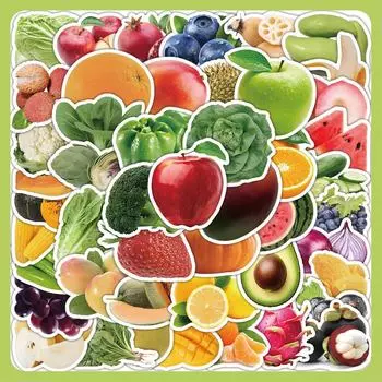 60 креативных наклеек с фруктами и овощами: Яблоко, ананас, дыня Hami для ноутбуков, чемоданов и многого другого 60 sheets