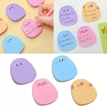 60 листов мультяшной бумаги для заметок самоклеящаяся бумага для заметок цветная бумага для заметок блокноты 2.28x2.56 дюймов для учеников учителей D