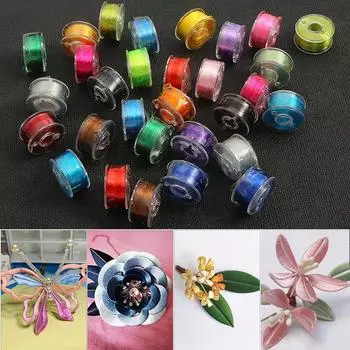 60 м/рулон Античная шпилька для волос, однониточная глянцевая нить, обернутая цветочной нитью, плетеная веревка для изготовления ювелирных изделий, браслет «сделай сам», ювелирный аксессуар 20*10mm 60m/Roll темный кофе