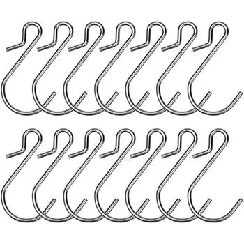 60 металлических крючков с пазами, крючки для рождественских огней, устойчивые к атмосферным воздействиям крючки-клипсы для подвешивания рождественских украшений, наружные гирлянды, украшения для вечеринок 60 Pcs