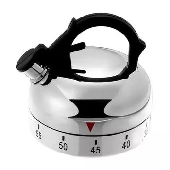 60-минутный кухонный таймер-будильник, механический чайник, таймер, инструмент для измерения времени, приготовления пищи, выпечки, вспомогательные кухонные принадлежности, кухонный таймер серебряный