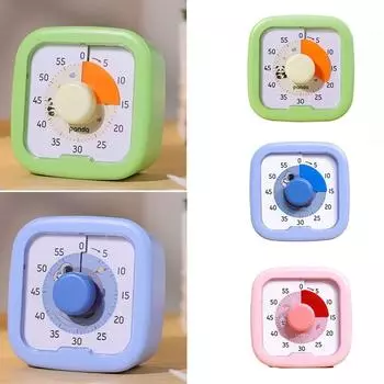60-минутный визуальный настольный таймер Управление временем Кухонный таймер Мультипликационный таймер обратного отсчета Кухонная кулинария розовый
