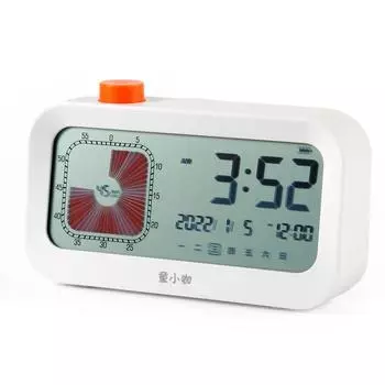 60-минутный визуальный таймер с функцией прямого обратного отсчета Часы с ЖК-экраном и возможностью повтора сигнала 12-часовые часы белый