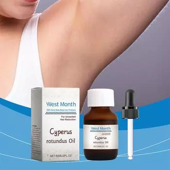 60 мл эфирное масло кипариса Cyperus Rotundus, уменьшающее рост волос на теле, натуральное масло кипариса с капельницей для удаления волос